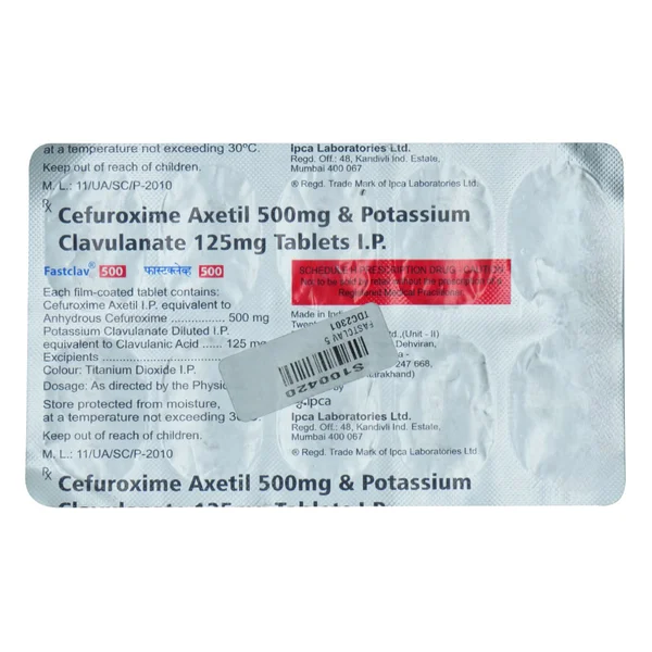 Fastclav 500 Tablet 10's