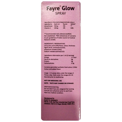 Fayre Glow Oral Spray 60 ml, Pack of 1 SPRAY