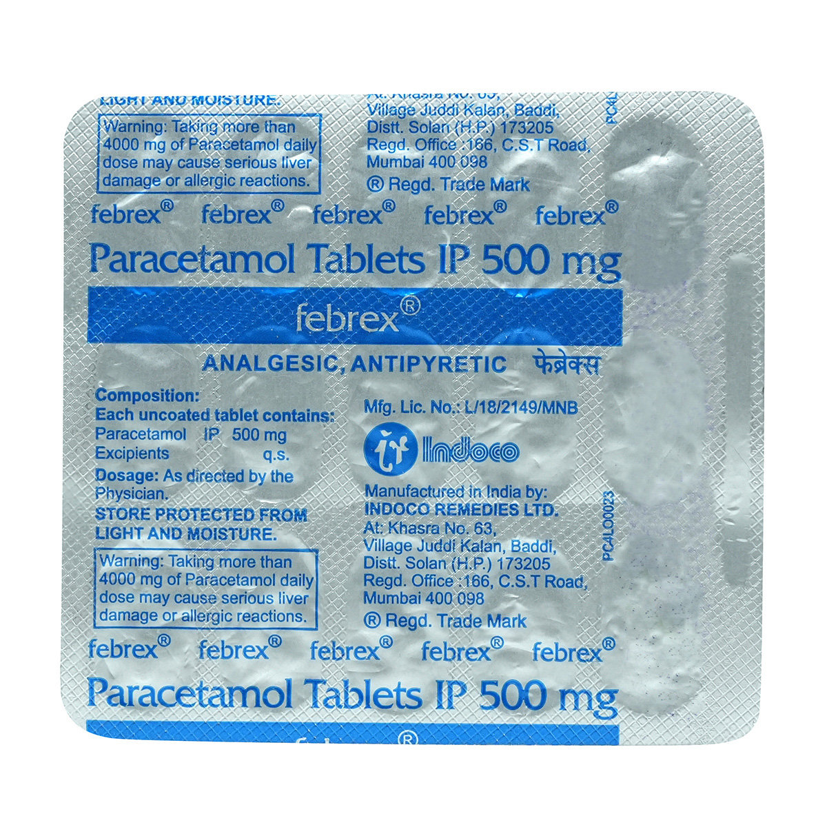 Febrex 500 mg Tablet 15's, Pack of 15 TABLETS Febrex 500 mg Tablet 15's, Pack of 15 TABLETS