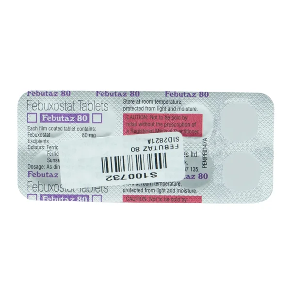 Febutaz 80 Tablet 10's, Pack of 10