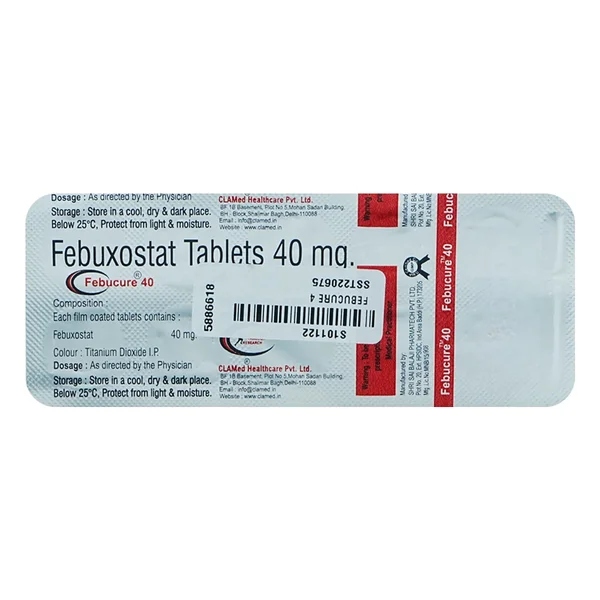 Febucure 40 Tablet 10's, Pack of 10 TABLETS