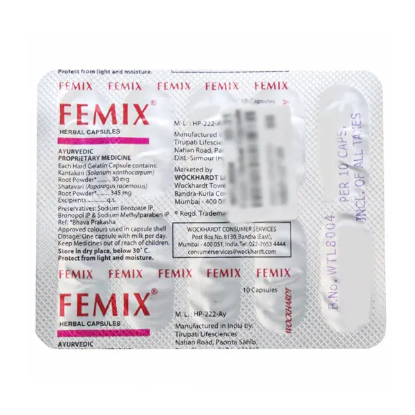Buy Femix Herbal, 10 Capsules Online
