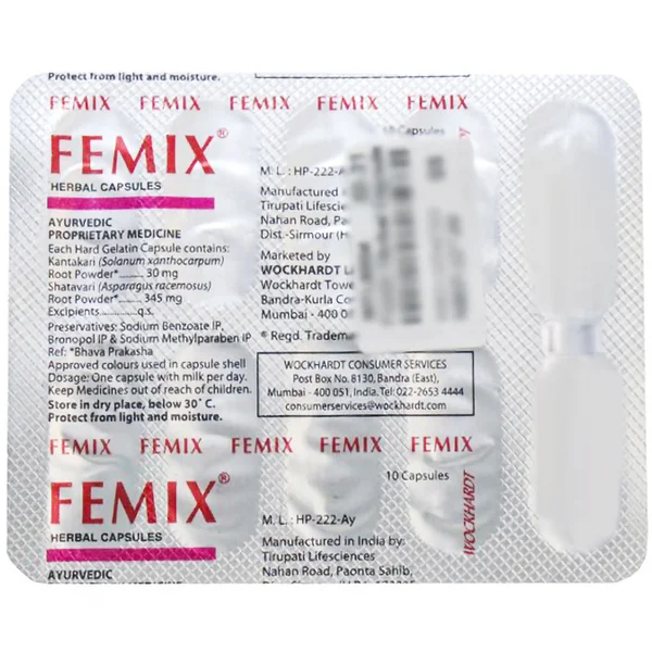 Femix Herbal, 10 Capsules, Pack of 10