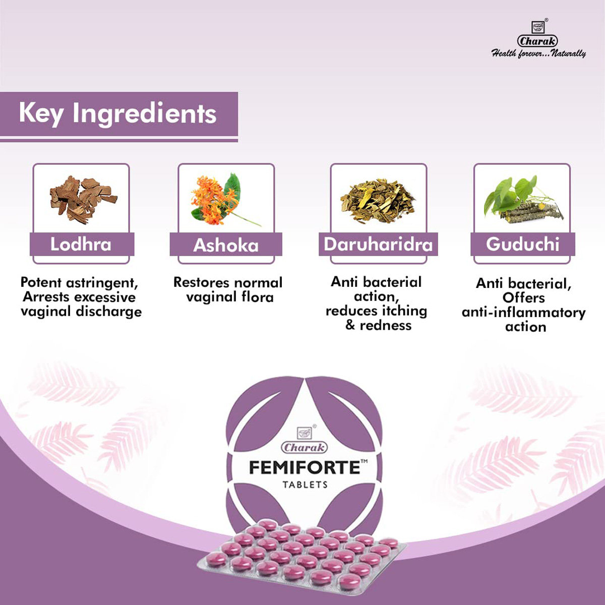 Charak Femiforte Tablet, Pack of 1 Charak Femiforte Tablet, Pack of 1