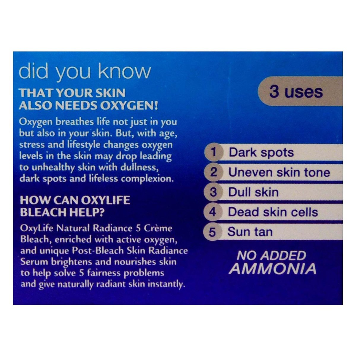 Oxylife Natural Radiance 5 Creme Bleach- With Active Oxygen, 25 gm, Pack of 1 Oxylife Natural Radiance 5 Creme Bleach- With Active Oxygen, 25 gm, Pack of 1