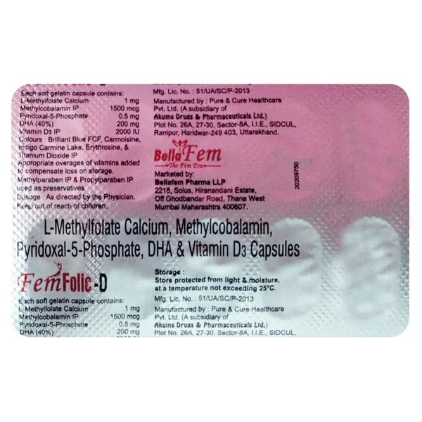Femfolic-D Capsule 10's, Pack of 10
