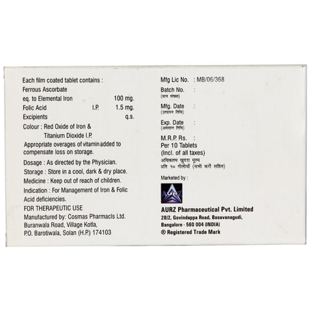 Feneed XT Tablet 10's, Pack of 10 IndiaS Feneed XT Tablet 10's, Pack of 10 IndiaS