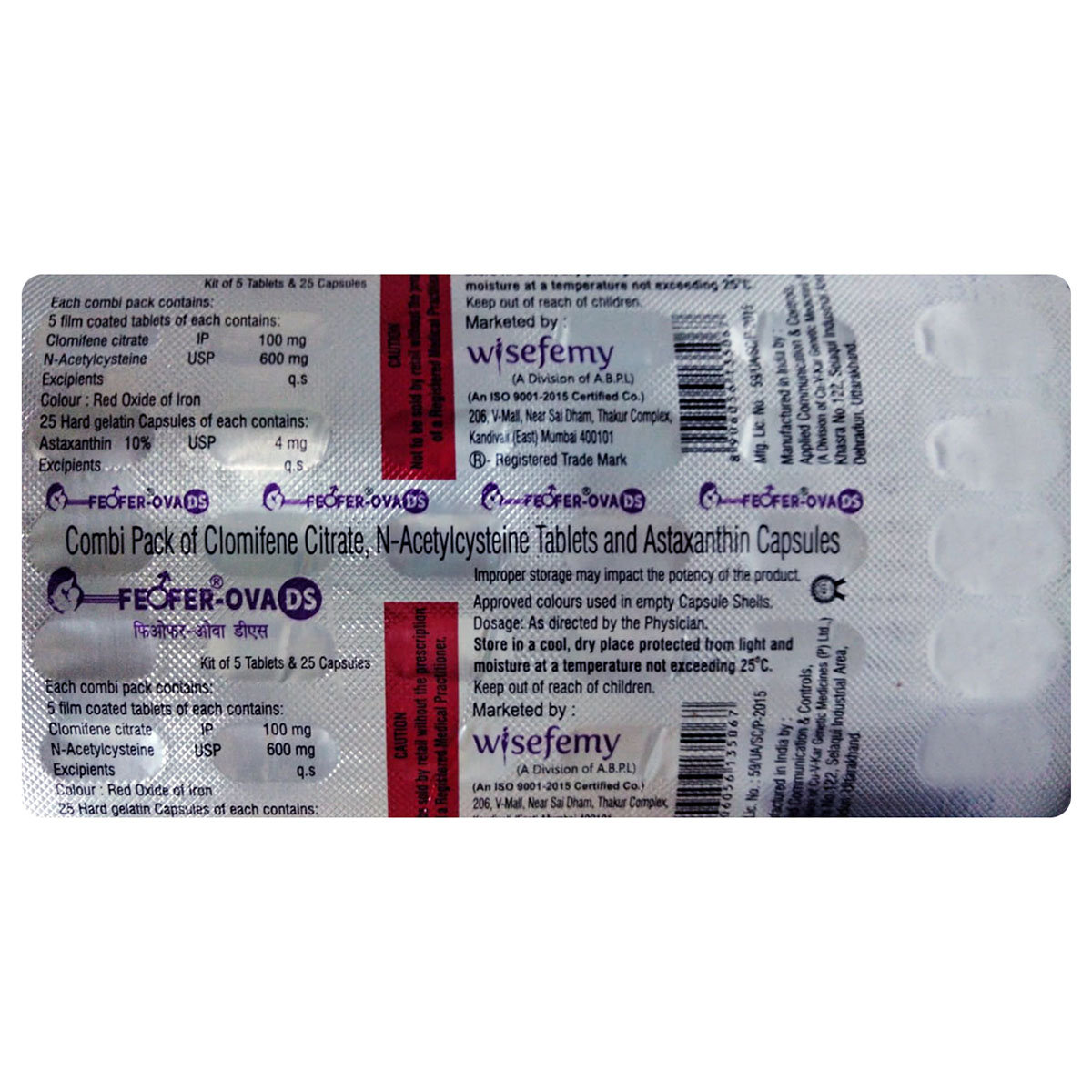 Feofer-Ova (Tablet 5's+Capsule 25's) Kit, Pack of 1 Feofer-Ova (Tablet 5's+Capsule 25's) Kit, Pack of 1