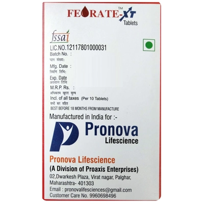 Feorate-XT Tablet 10's, Pack of 10 TABLETS