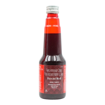 Fercee Red Syrup 225 ml, Pack of 1 LIQUID