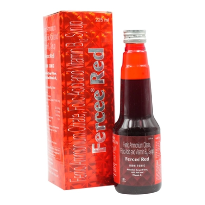 Fercee Red Syrup 225 ml, Pack of 1 LIQUID