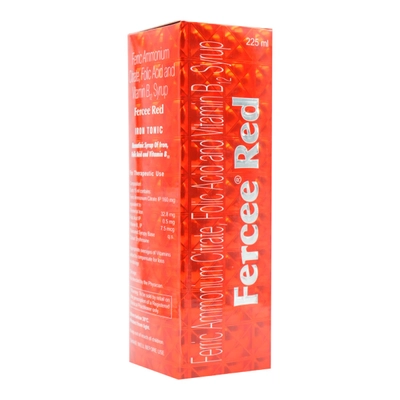 Fercee Red Syrup 225 ml, Pack of 1 LIQUID