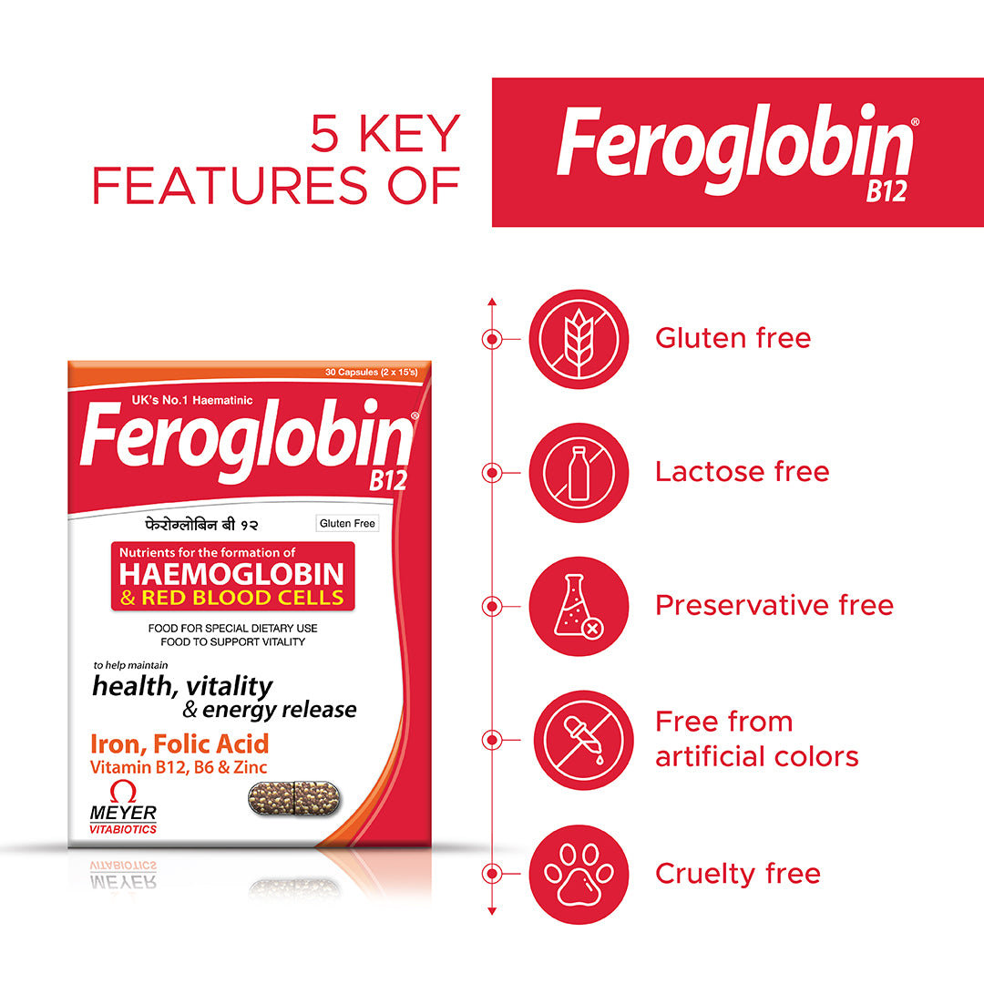 Feroglobin B12 Capsule 15's, Pack of 15 Feroglobin B12 Capsule 15's, Pack of 15