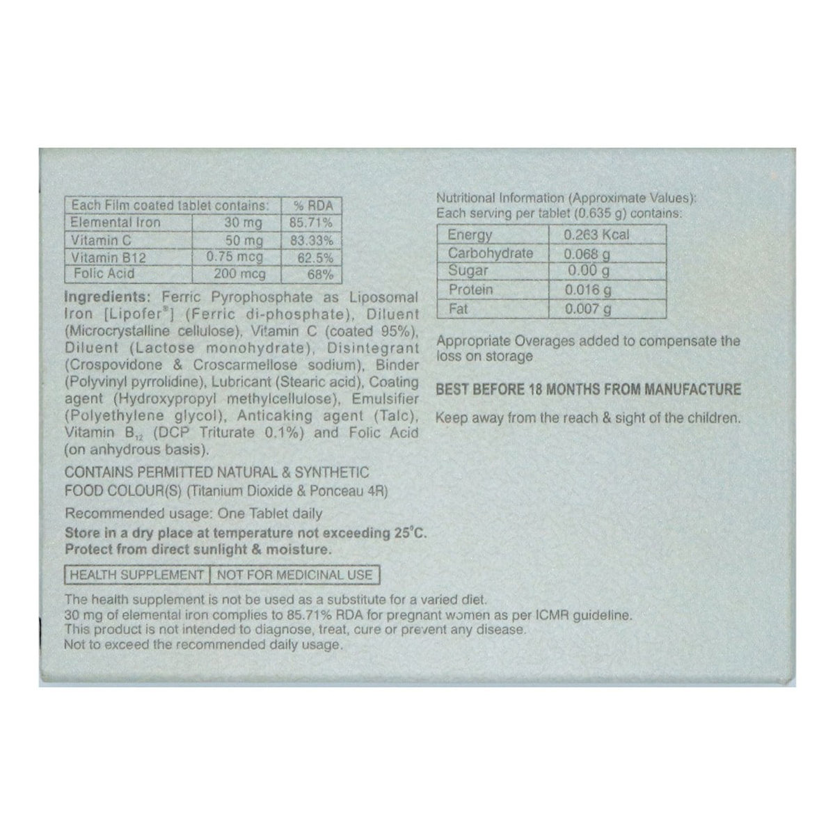 Ferinto Tablet 10's, Pack of 10 TABLETS Ferinto Tablet 10's, Pack of 10 TABLETS