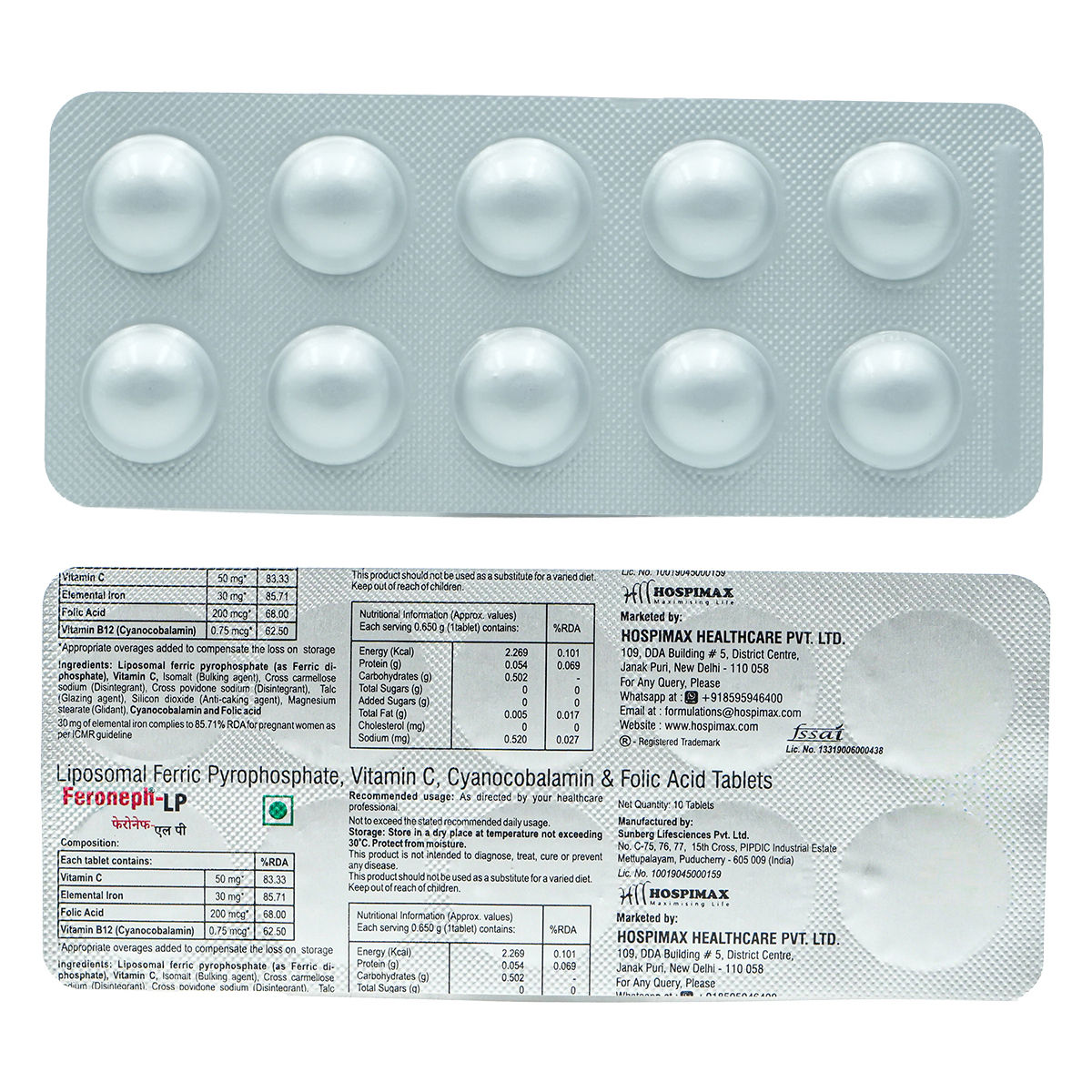 Buy Feroneph-LP Tablet 10's Online