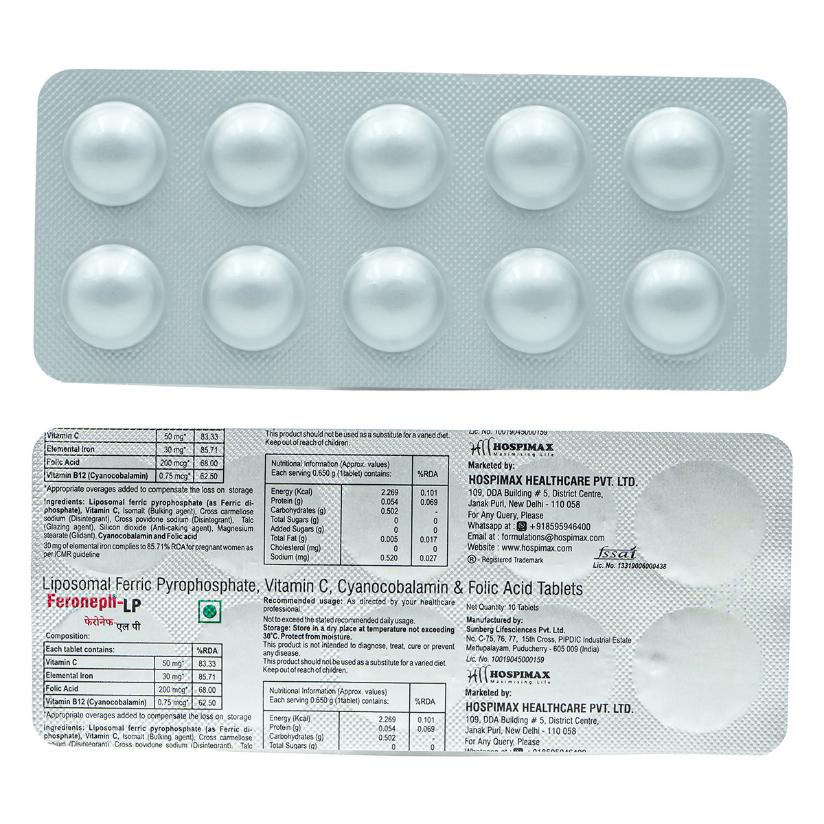 Feroneph-LP Tablet 10's, Pack of 10 Feroneph-LP Tablet 10's, Pack of 10