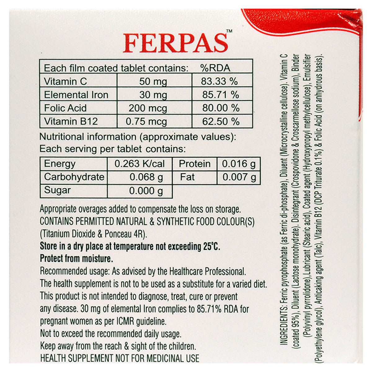 Ferpas Tablet | Uses, Side Effects, Price | Apollo Pharmacy