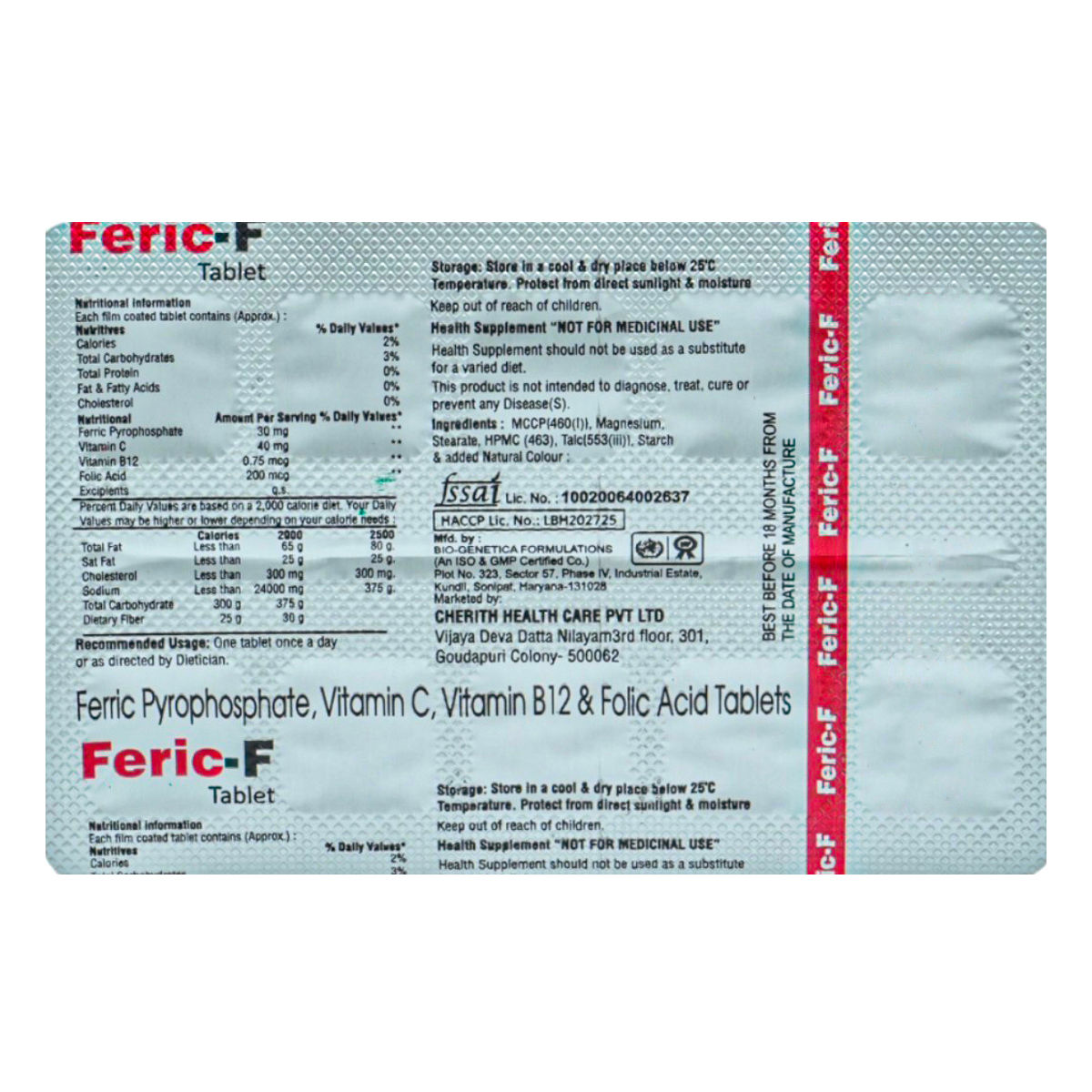 Buy Feric-F Tablet 10's Online