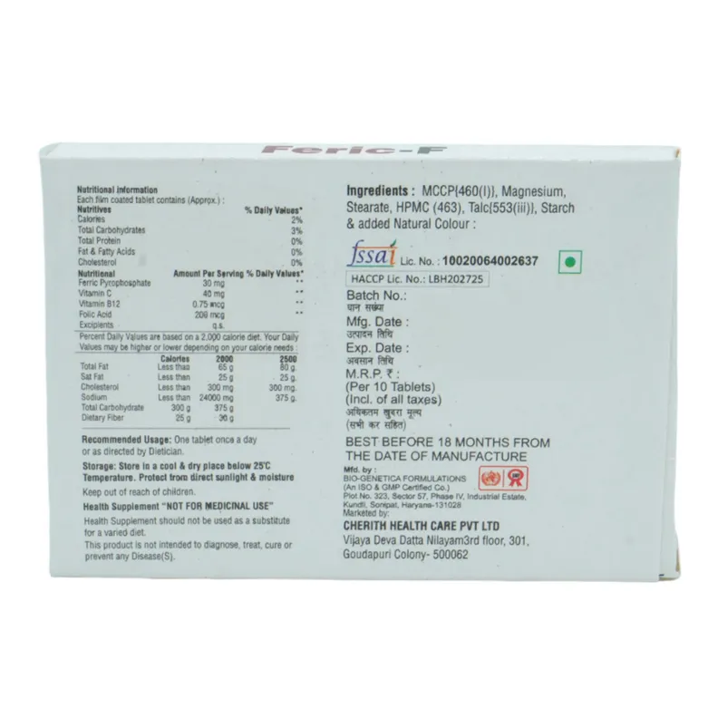 Buy Feric-F Tablet online | Uses, Side Effects, Price and substitutes ...