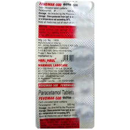 Fevomak-500 Tablet 10's