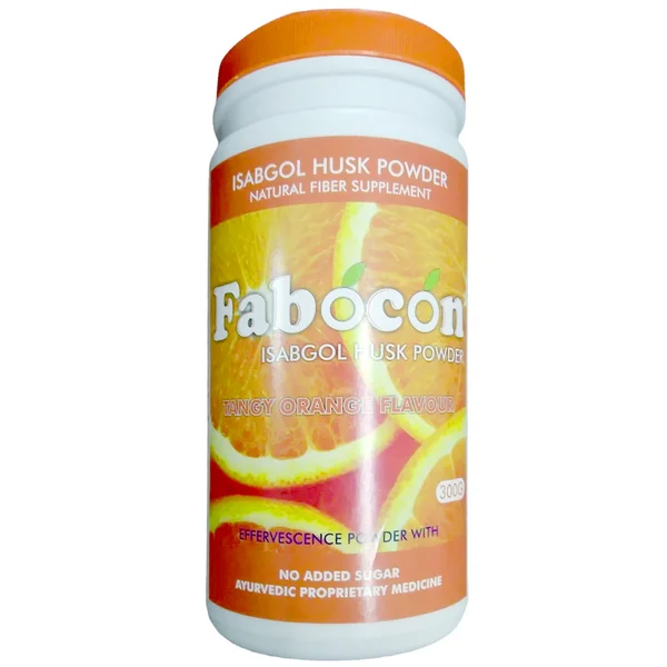 Unjha Fibron Sugar Free Orange Flavour Effervescent Powder, 300 gm