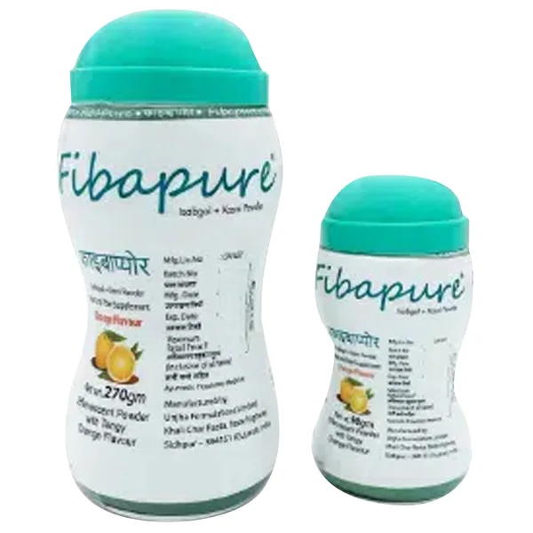 Fibapure Tangy Orange Flavour Effervescent Powder, 270 gm, Pack of 1