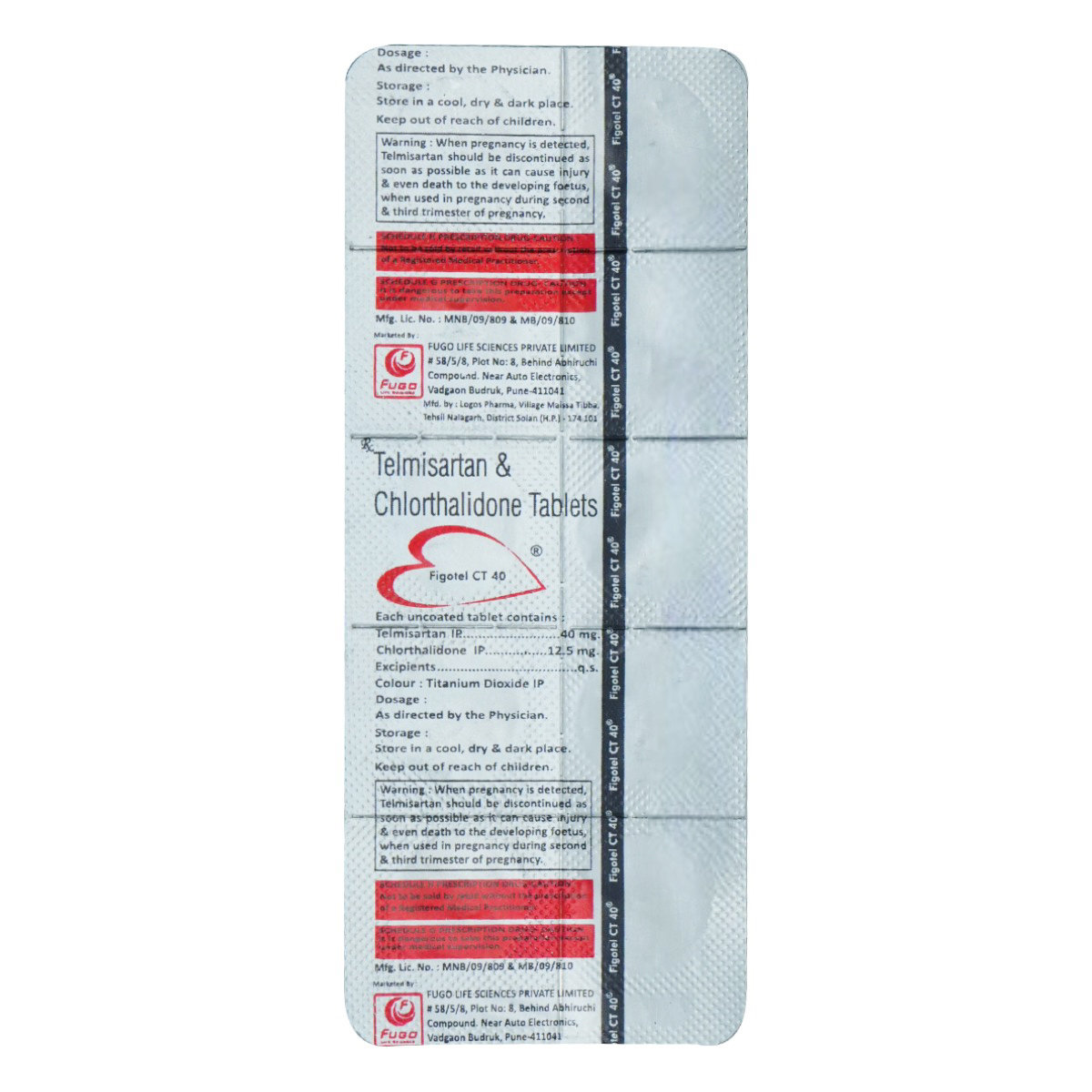 Figotel CT 40 Tablet 10's, Pack of 10 TabletS Figotel CT 40 Tablet 10's, Pack of 10 TabletS