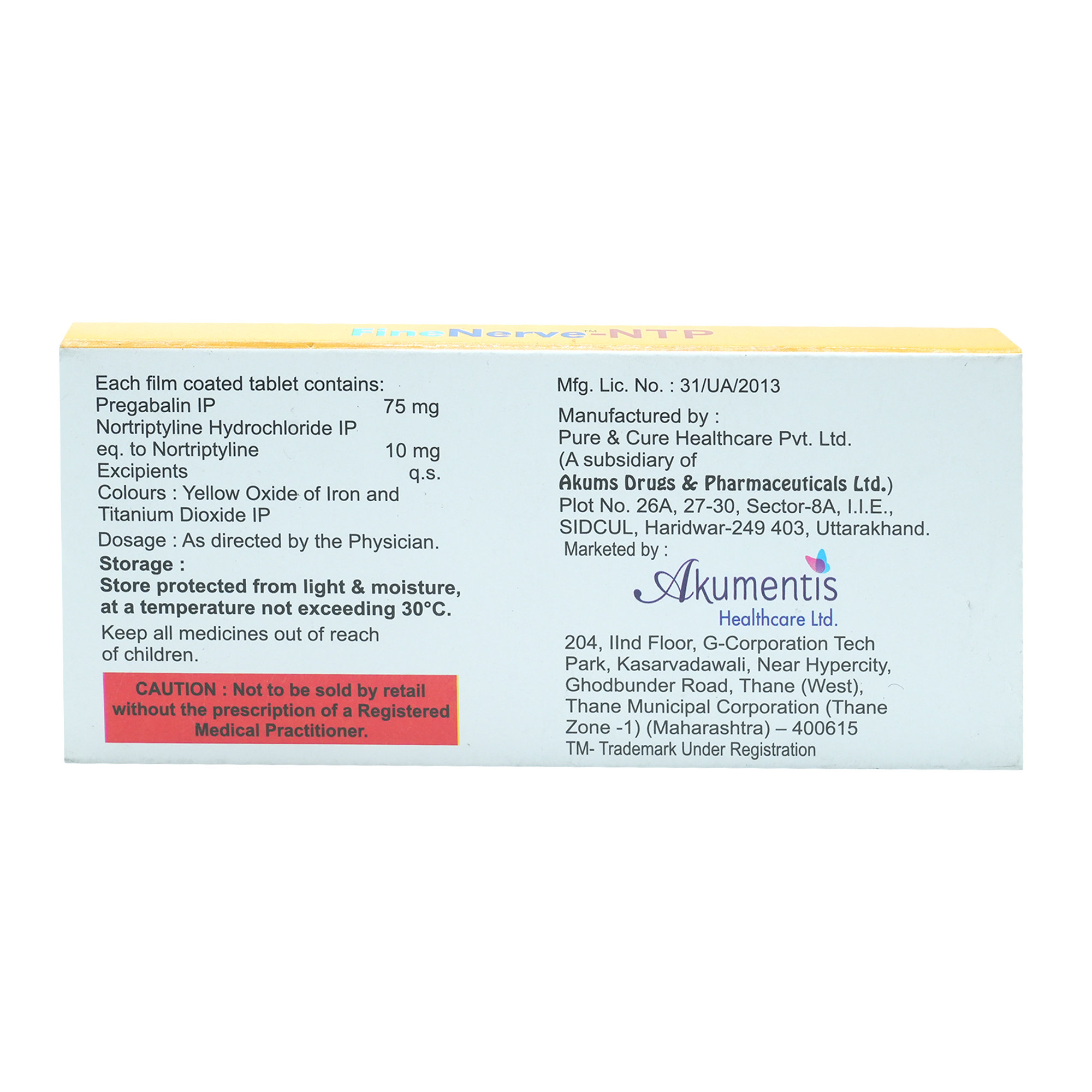 Fine Nerve-NTP Tablet 10's, Pack of 10 Fine Nerve-NTP Tablet 10's, Pack of 10