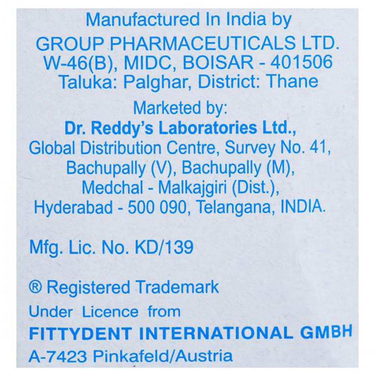 Fittydent Cleansing Tablet 4's, Pack of 4 Fittydent Cleansing Tablet 4's, Pack of 4