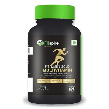 Fitspire Fit Men Gold Multivitamin Tablets, 60 Count