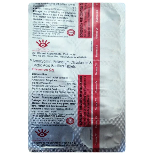 Fivomox CV Tablet 10's