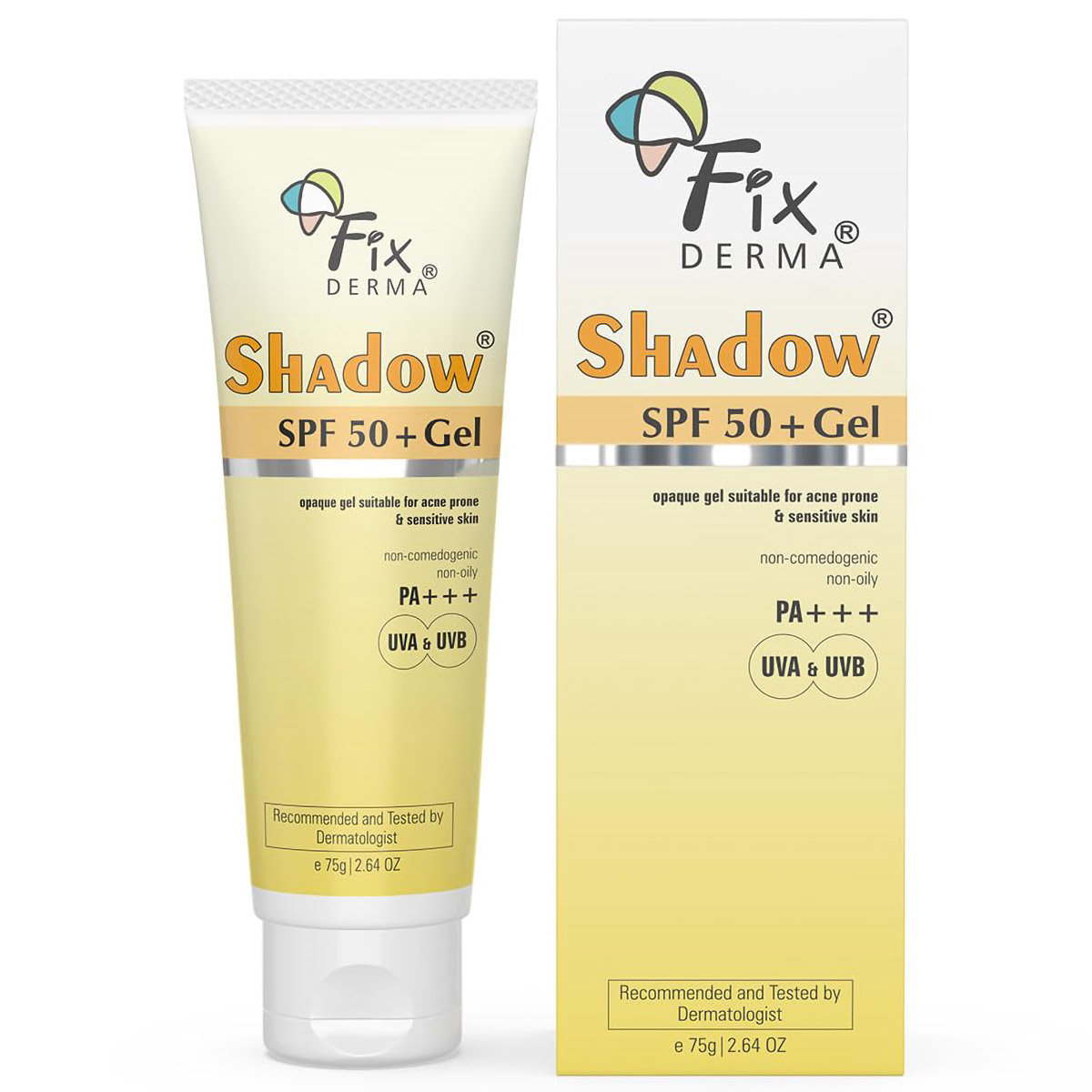 Fixderma Shadow SPF 50+ Gel,75 gm, Pack of 1 Fixderma Shadow SPF 50+ Gel,75 gm, Pack of 1