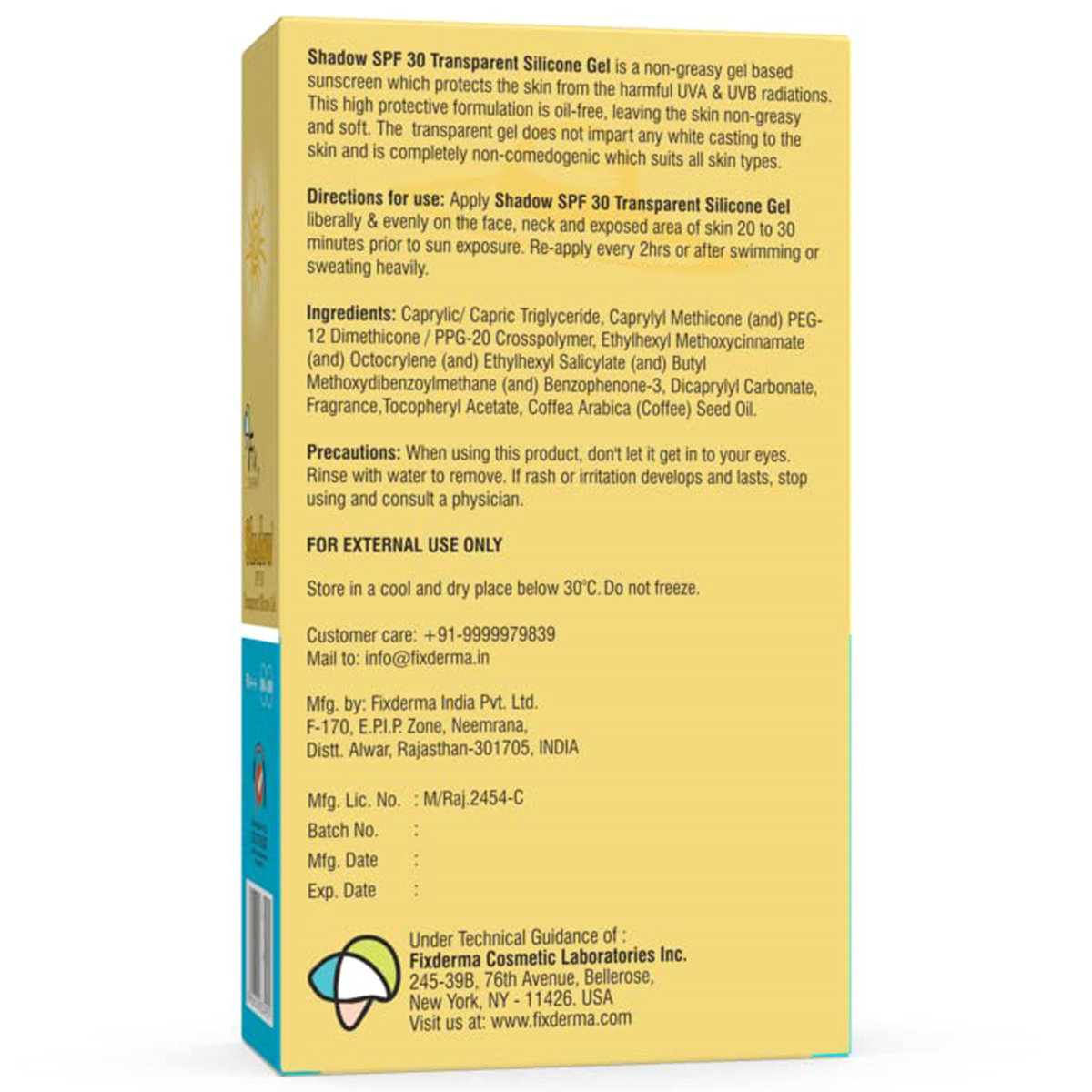 Fixderma Shadow Spf 30 Silicone Gel 30 gm, Pack of 1 Fixderma Shadow Spf 30 Silicone Gel 30 gm, Pack of 1