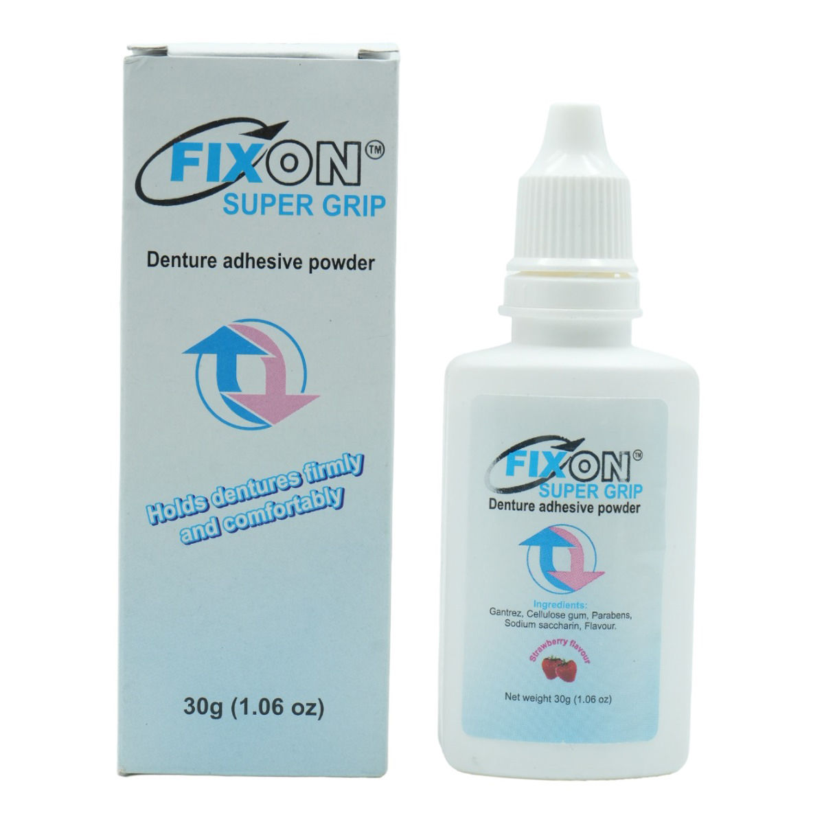 Fixon Super Grip Strawberry Flavour Denture Adhesive Powder 30 gm Price