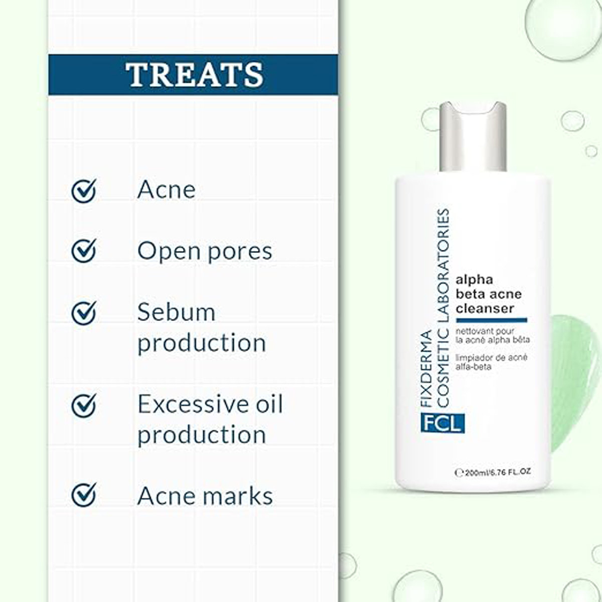 Fixderma Alpha Beta Acne Cleanser 200 ml, Pack of 1 Fixderma Alpha Beta Acne Cleanser 200 ml, Pack of 1