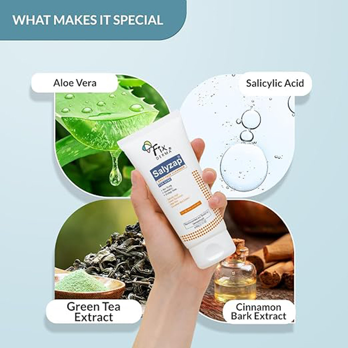 Fixderma Salyzap Daily Face Cleanser, 60 gm, Pack of 1 Fixderma Salyzap Daily Face Cleanser, 60 gm, Pack of 1