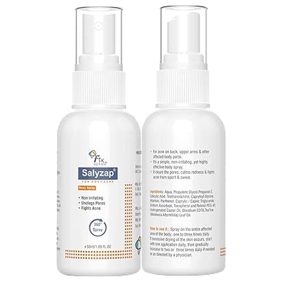 Fixderma Salyzap Body Spray 50 ml, Pack of 1 Fixderma Salyzap Body Spray 50 ml, Pack of 1