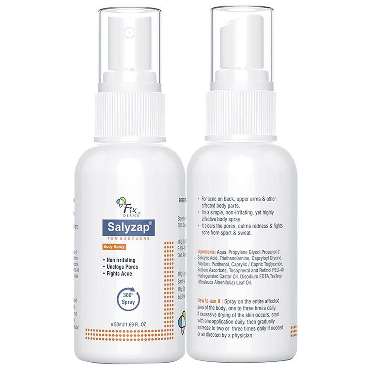 Fixderma Salyzap Body Spray 50 ml, Pack of 1 Fixderma Salyzap Body Spray 50 ml, Pack of 1
