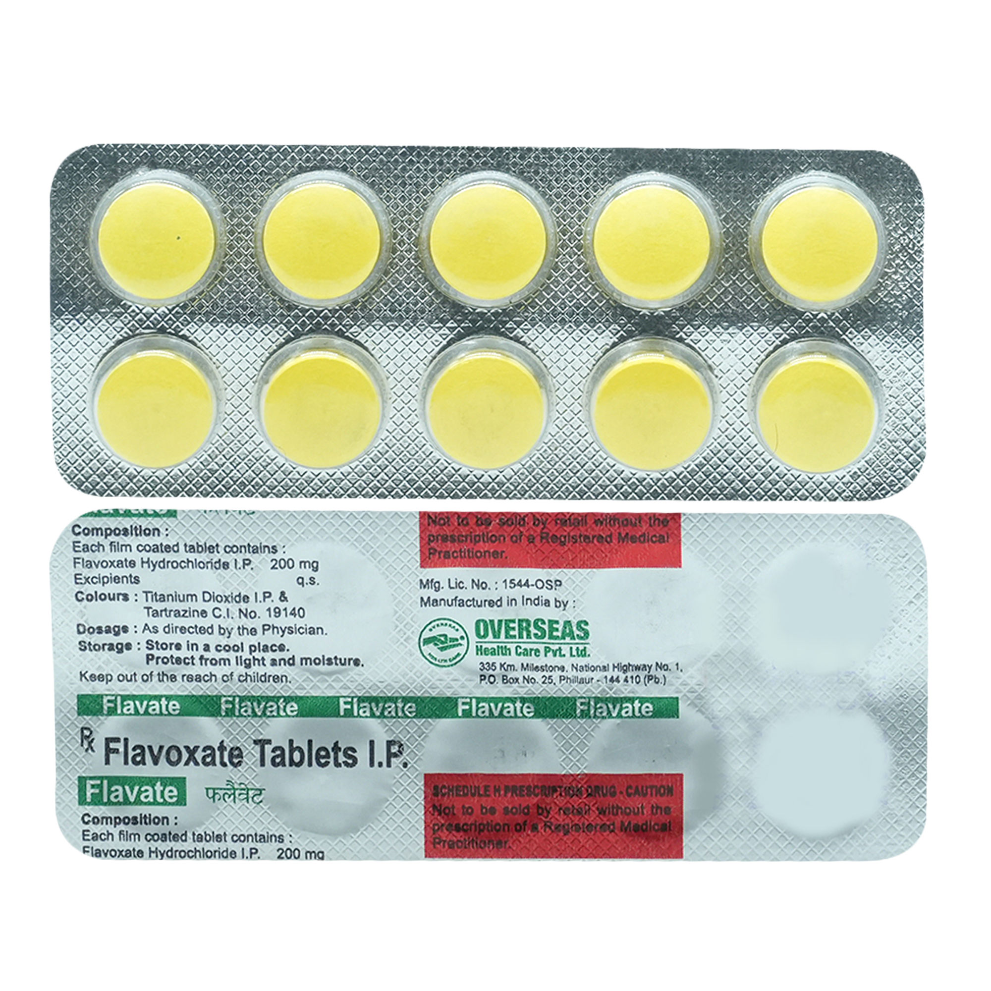 Buy Flavate 200 mg Tablet 10's Online