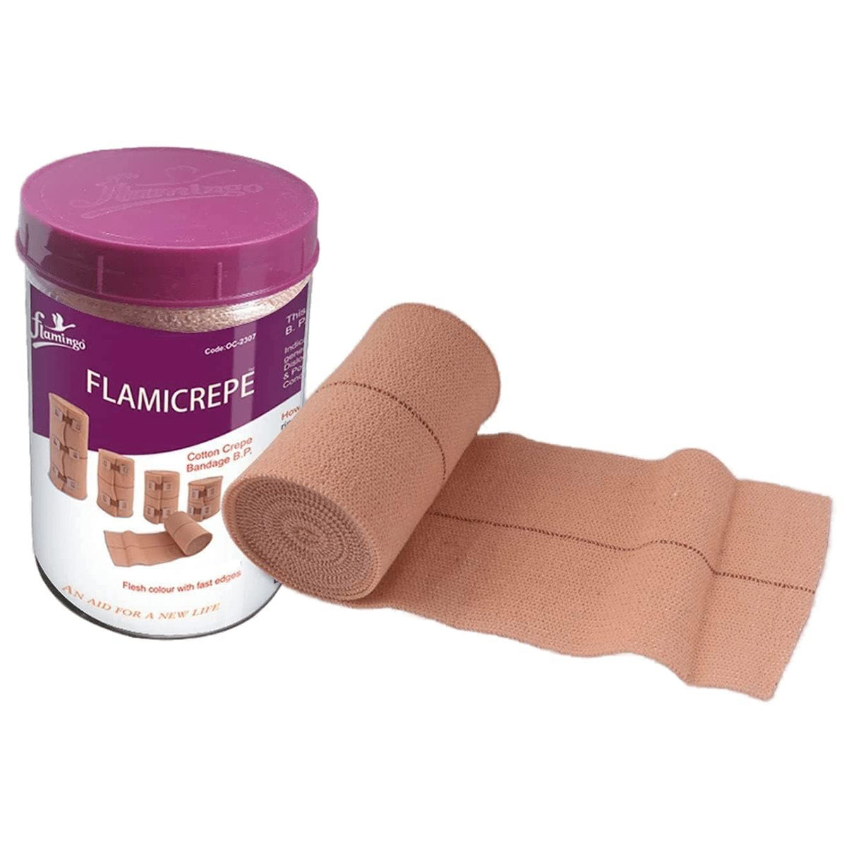 Flamingo Cotton Crepe Bandage, 1 Roll, Pack of 1 Flamingo Cotton Crepe Bandage, 1 Roll, Pack of 1