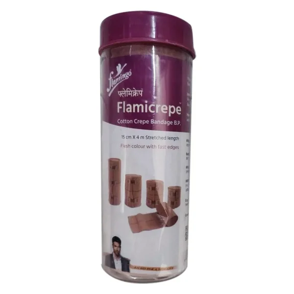 Flamingo Flamicrepe Cotton Crepe Bandage 15cm x 4m, 1 Roll, Pack of 1