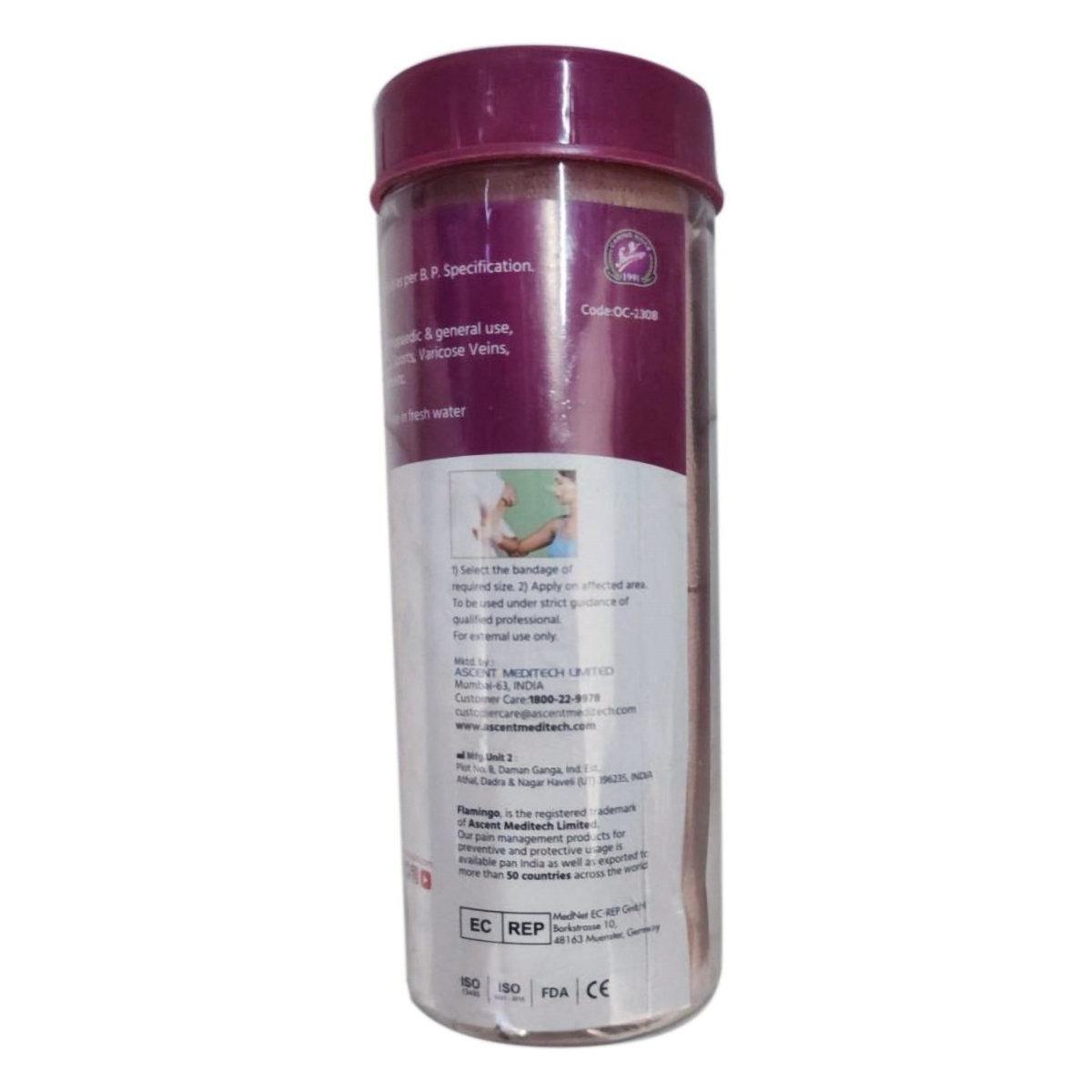 Flamingo Flamicrepe Cotton Crepe Bandage 15cm x 4m, 1 Roll, Pack of 1 Flamingo Flamicrepe Cotton Crepe Bandage 15cm x 4m, 1 Roll, Pack of 1