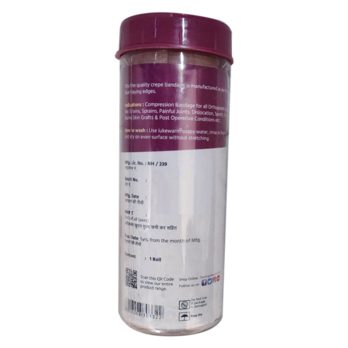 Flamingo Flamicrepe Cotton Crepe Bandage 15cm x 4m, 1 Roll, Pack of 1 Flamingo Flamicrepe Cotton Crepe Bandage 15cm x 4m, 1 Roll, Pack of 1