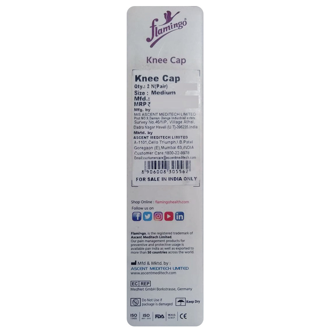 Flamingo Knee Cap Medium, 1 Count, Pack of 1 Flamingo Knee Cap Medium, 1 Count, Pack of 1