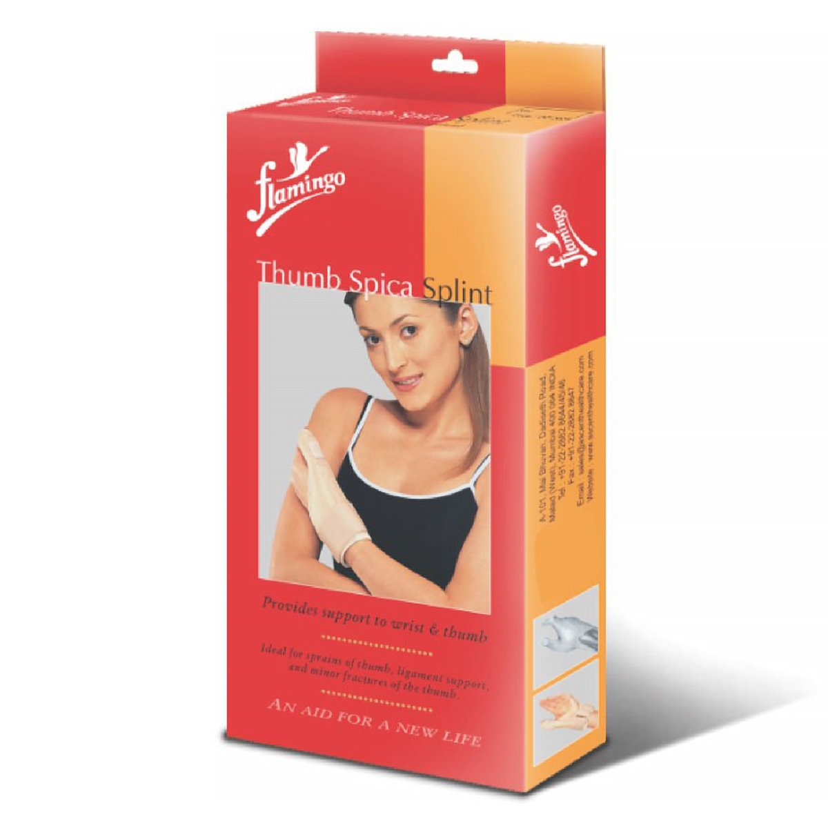 Flamingo Thumb Spica Splint for Right/Left Thumbs Large, 1 Count, Pack of 1 Flamingo Thumb Spica Splint for Right/Left Thumbs Large, 1 Count, Pack of 1