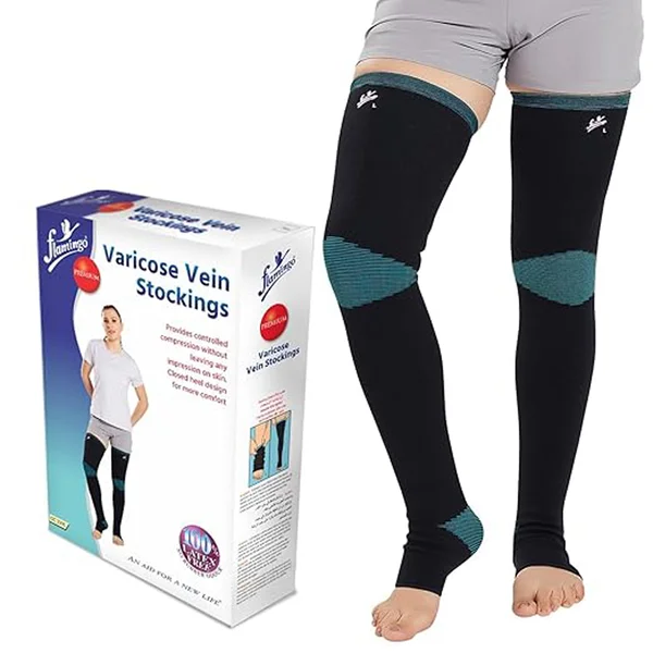 Flamingo Premium Varicose Vein Stockings Large, 1 Pair