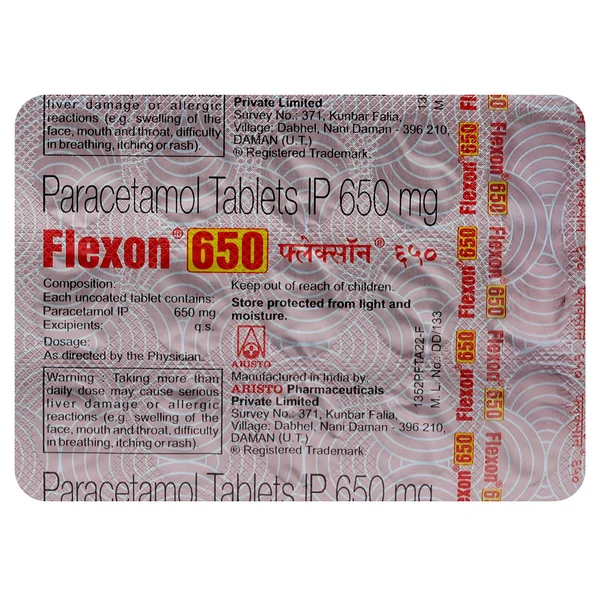 Flexon 650 Tablet 15's