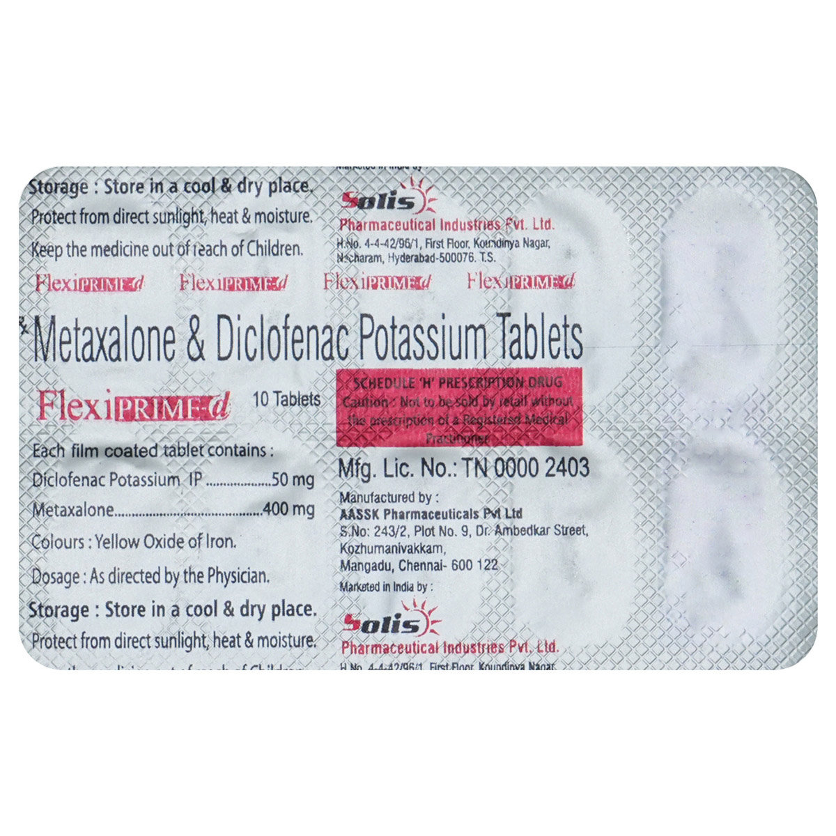 Buy Flexiprime-D Tablet 10's Online