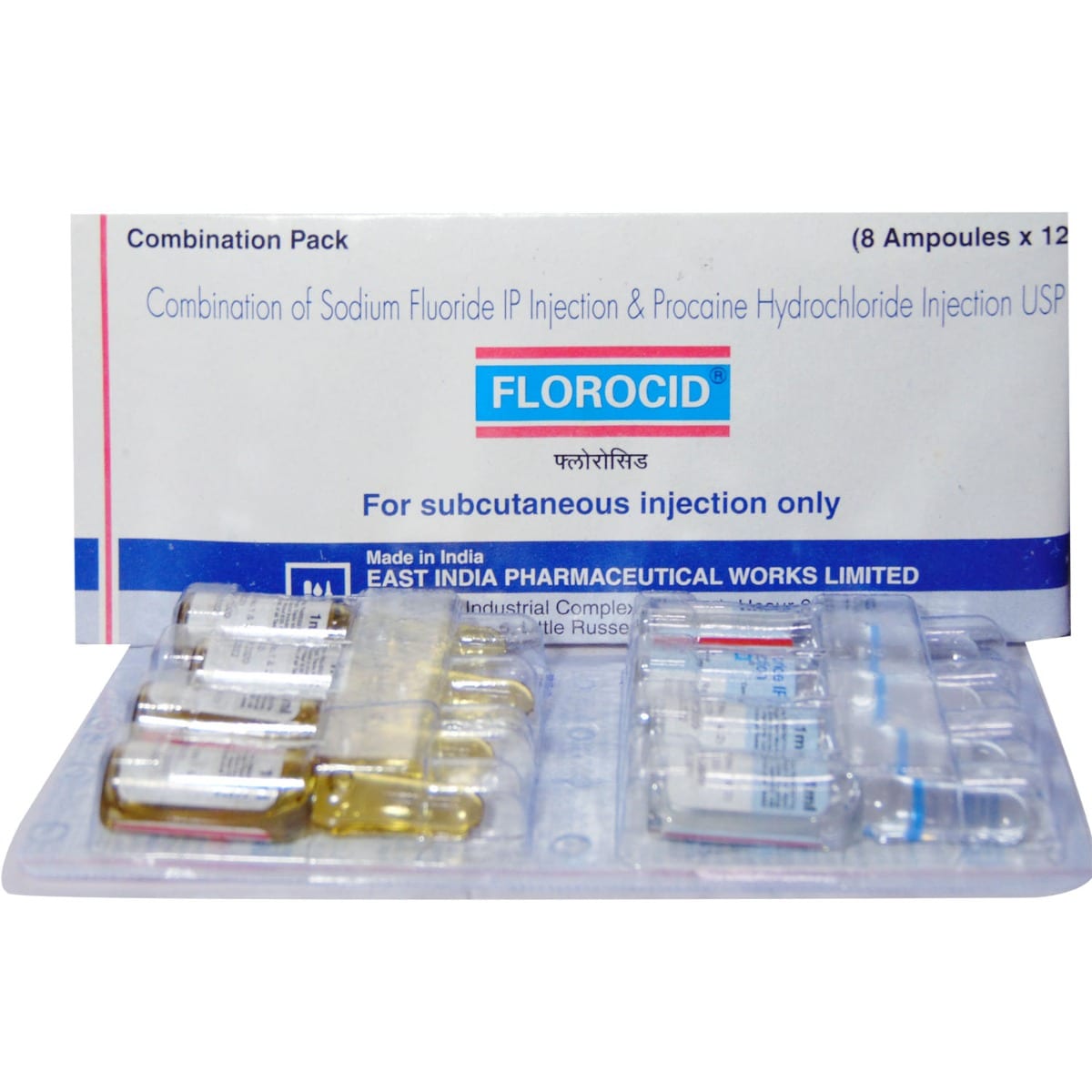 Buy Florocid Injection 8 x 1 ml online | Uses, Side Effects, Price and ...