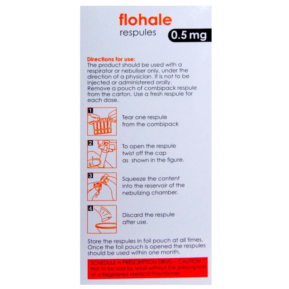 Flohale 0.5 mg Respules 5 x 2 ml, Pack of 5 RESPULESS Flohale 0.5 mg Respules 5 x 2 ml, Pack of 5 RESPULESS